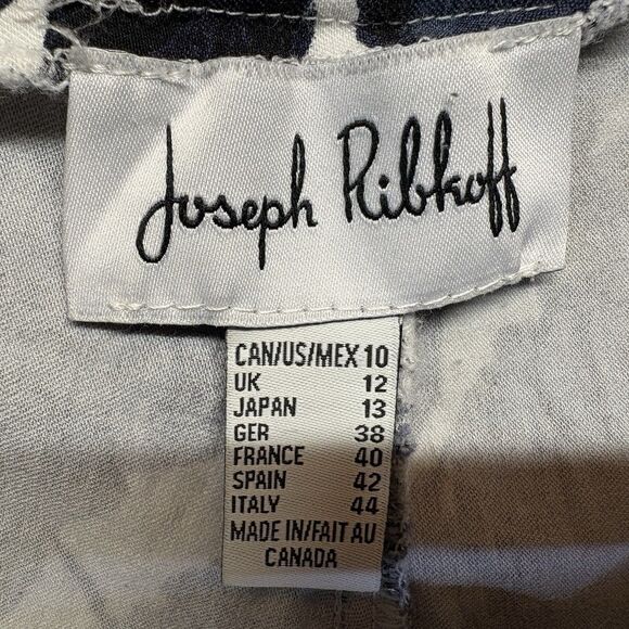 Joseph Ribkoff Womens Pants Size 10 Navy Floral Print Straight Leg Ankle - Picture 6 of 9